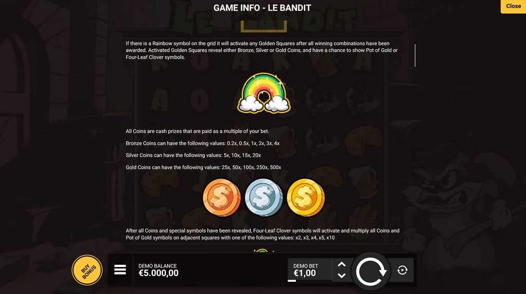 Play Le Bandit Demo absolutely free